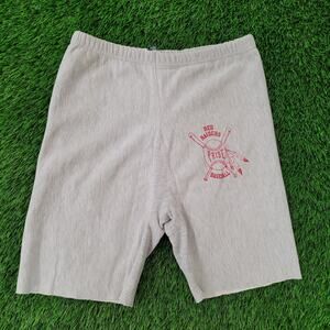Vintage 80s Red-Raiders Sweatshorts M/L 28x7 Gray Baseball